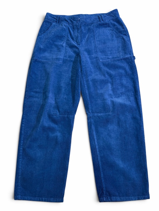 Poetry Pants - Poetry Blue Corduroy Wide Leg Utility Pants Trousers Size US 12